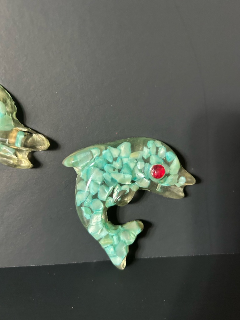 Vintage Lucite Dolphin Wall Art - Set of 3 - Picture 4 of 10
